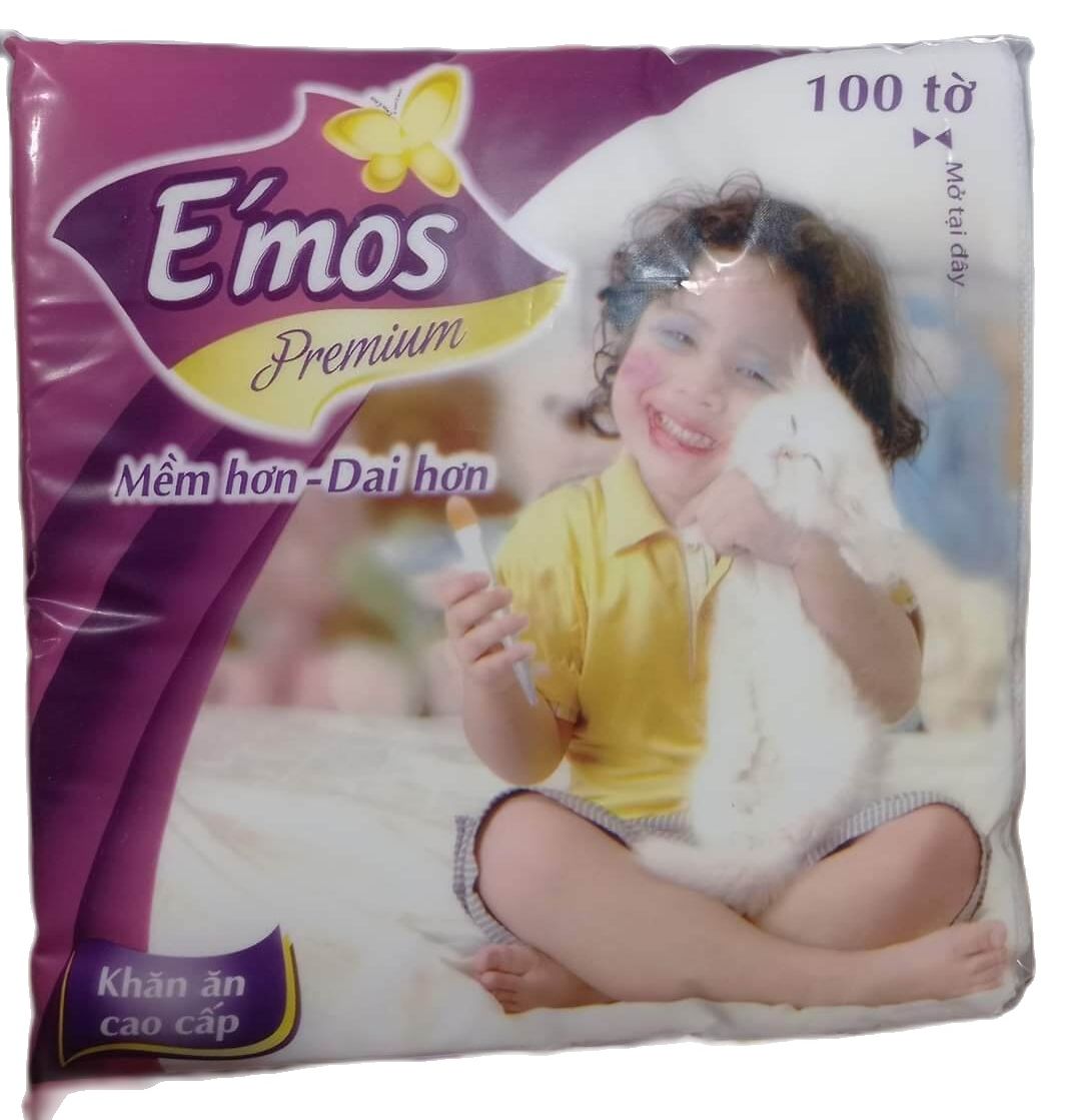 Combo 10 gói khăn giấy đa năng e'mos 100 tờ
