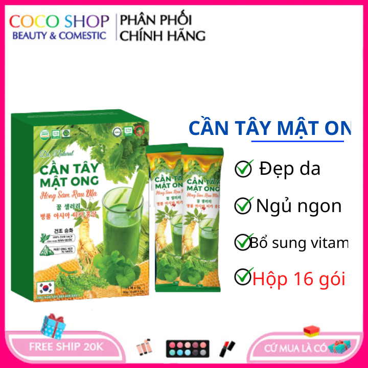 COMBO 2 HỘP Cần tây hồng sâm , mật ong giảm cân anh cấp tốc hiệu quả hộp 15 gói , giảm cân nhanh đẹp dáng , đẹp da