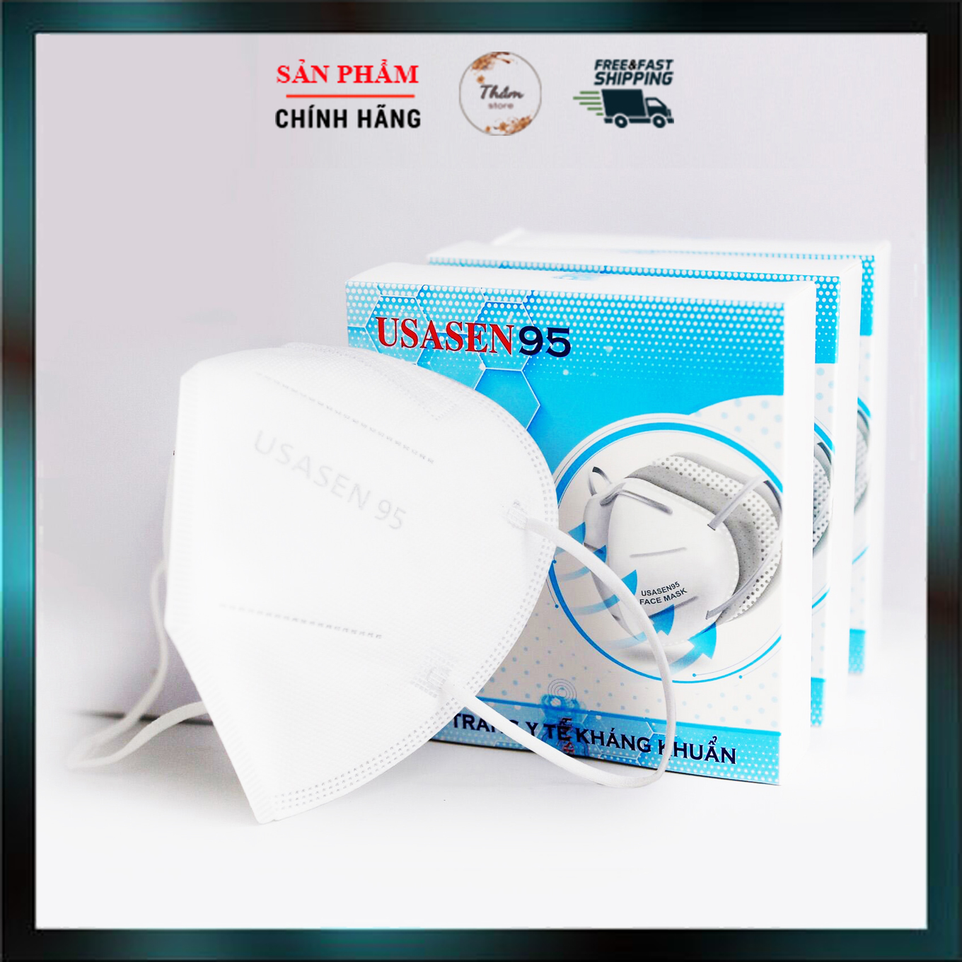 Khẩu trang y tế kháng khuẩn usasen 95 - 4 lớp