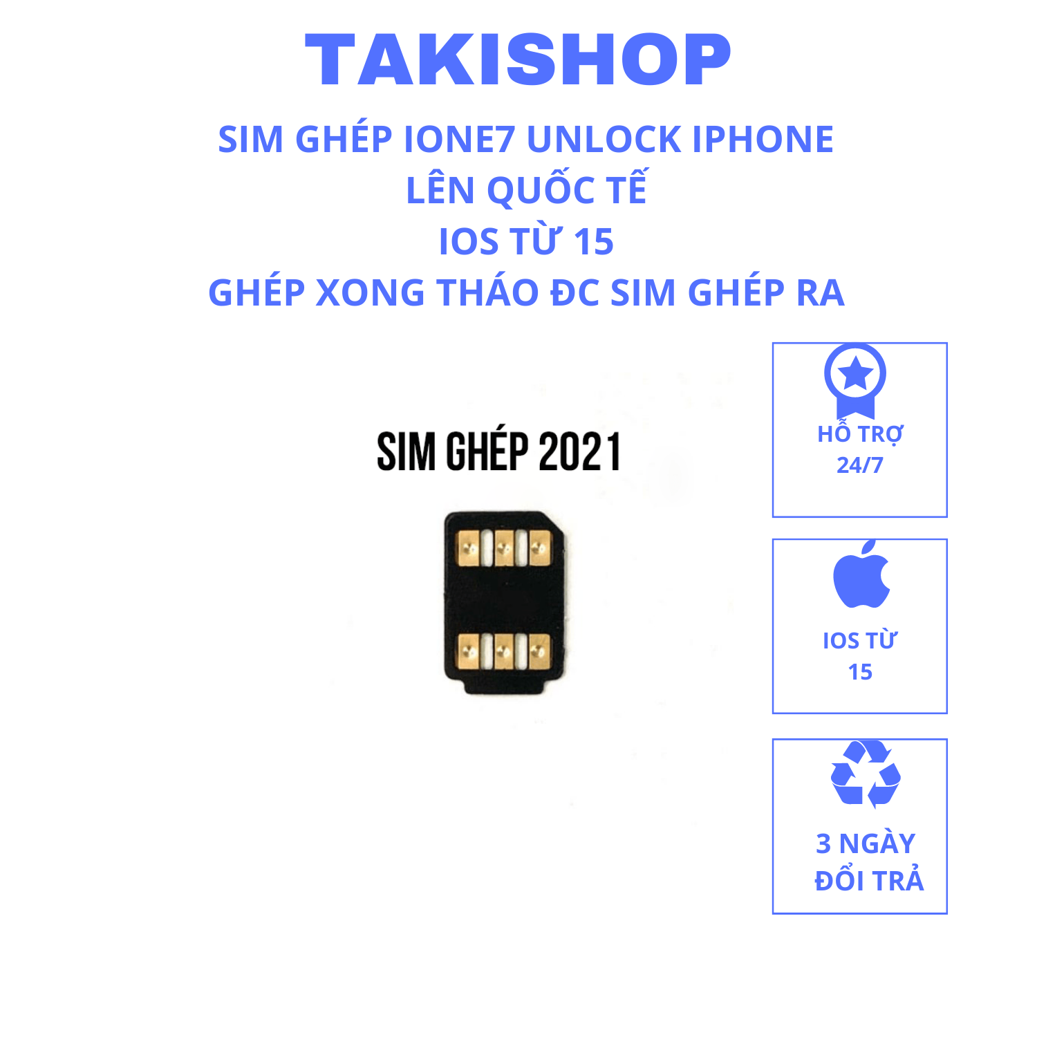 Miếng Sim Ghép Thần Thánh, Sim Ghép IONE 7 Cho Iphone Lock 6S/6SPLUS/7/7PLUS/8/8PLUS/X/XSM/XR/12 Cho IOS Từ 15
