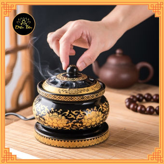 Lư xông trầm hương gốm sứ cách điện cao cấp