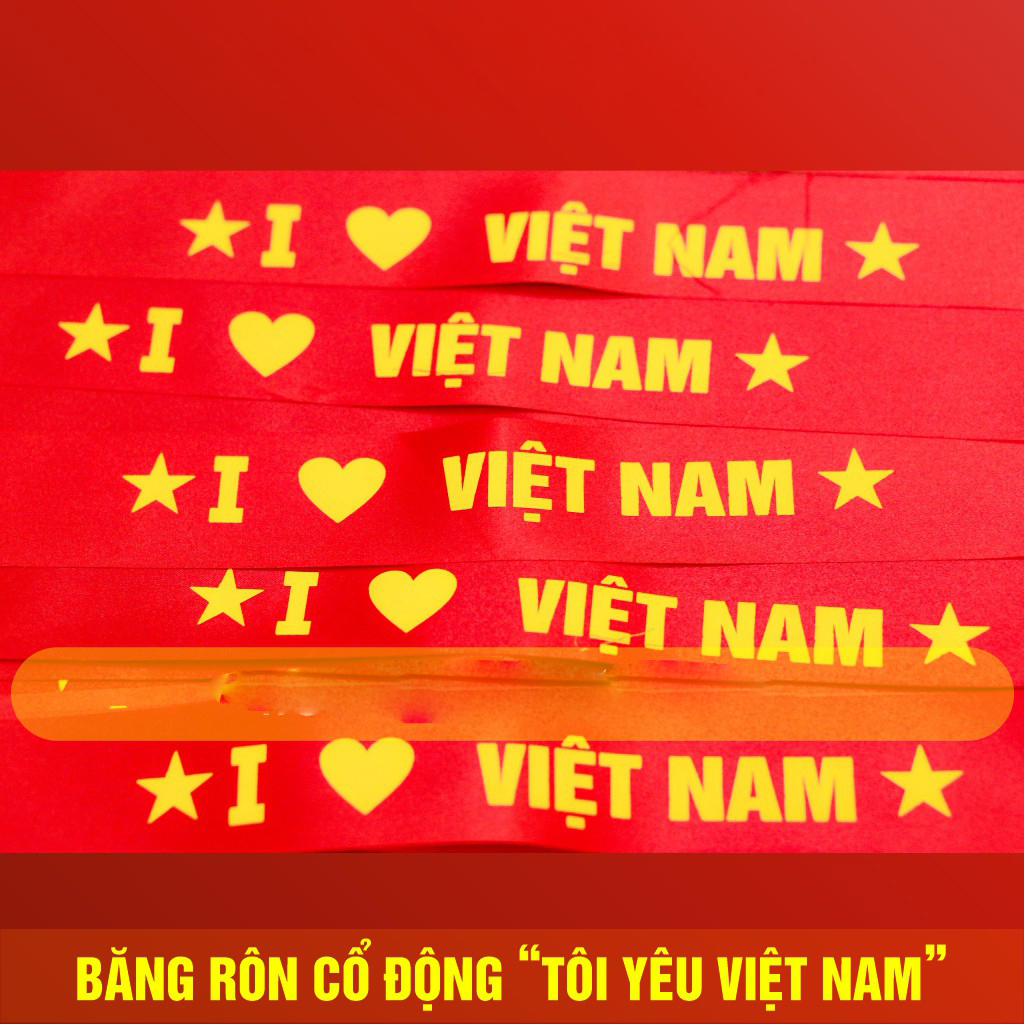 Băng rôn cổ động Tôi yêu việt nam