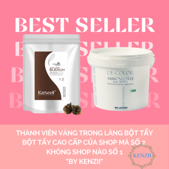 Bột Tẩy Tóc KARSEELL - ELGON SIZE MINI Chính Hãng Tẩy Liền Tay Không Lo Đứt Gãy ( Tặng Trợ Nhuộm ) - Thuốc Tẩy Tóc KENZII