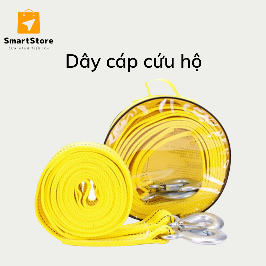 Dây cáp cứu hộ, dây kéo xe ô tô chuyên dụng tải trọng 5 tấn