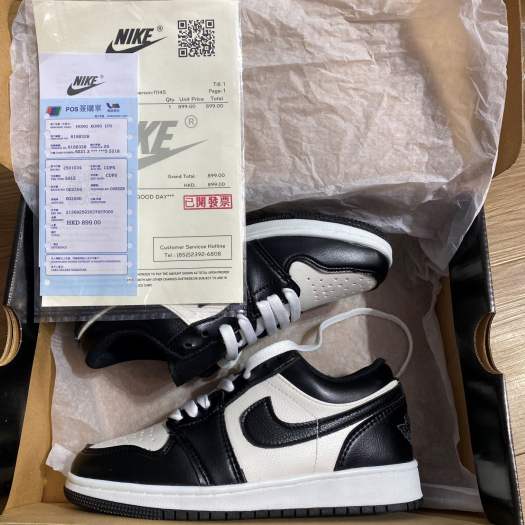 giày jordan cổ thấp đen trắng [ảnh thật + video] jordan 1 - jordan panda