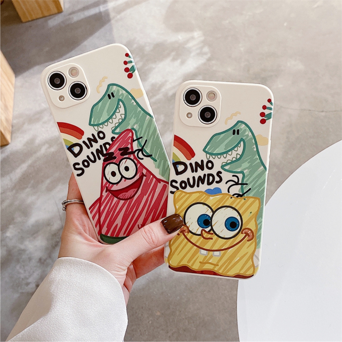 Ốp Lưng Silicon Màu Bảo Vệ Camera Dino sounds