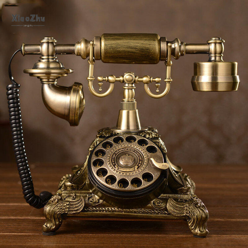 XiaoZhubangchu boutique European antique retro Roma eye Oval Landline phone ราคา 1,872 บาท*ส่งฟรี