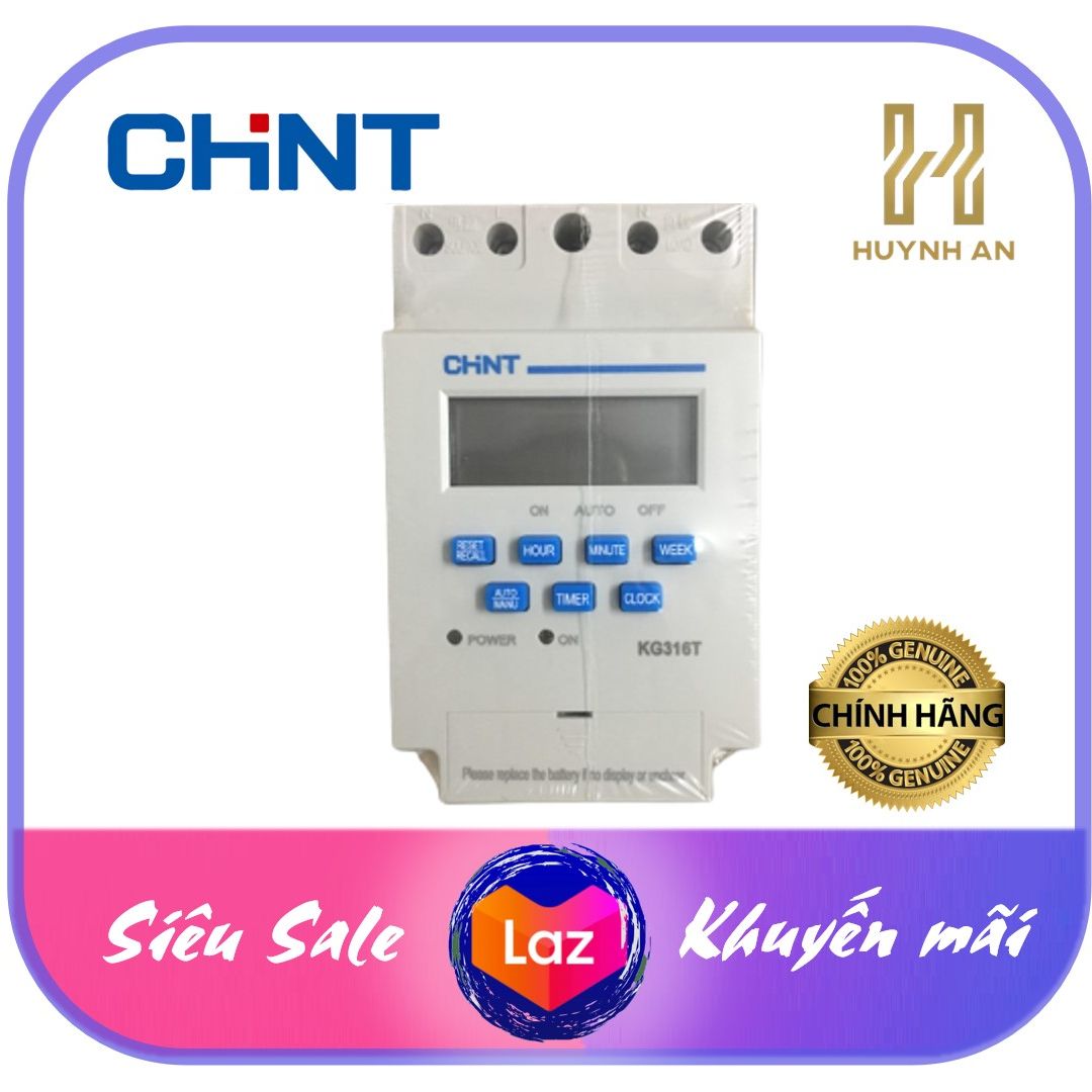 Bộ hẹn giờ, công tắc hẹn giờ thời gian thực timer 24h kg316 - chint