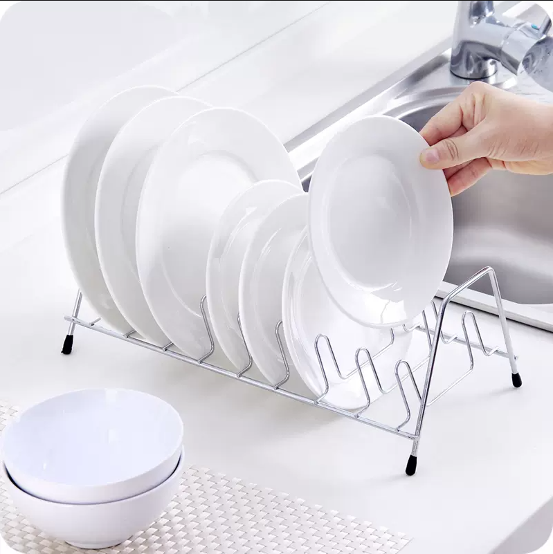 Kệ úp bát chén đĩa inox cao cấp- giá úp bát đĩa cao cấp- Giá để bát đĩa 1 tầng bằng Inox