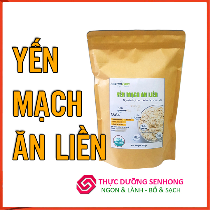 [HCM]Yến mạch ăn liền nguyên hạt cán dẹt (500gr) Rolled oats Nhập khẩu Canada