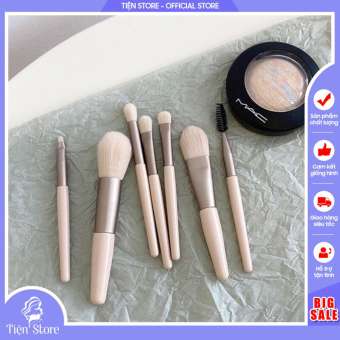 Bộ Cọ Trang Điểm 8 Món Vintage Siêu Cute Trong Túi Zip