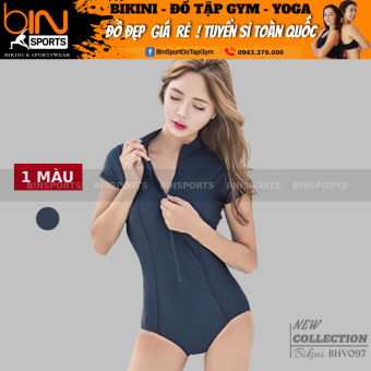 Bikini Nữ 1 Mảnh Bộ Đồ Bơi Đi Biển Tay Lưới Nhiều Màu Freesize BinSports BHV097