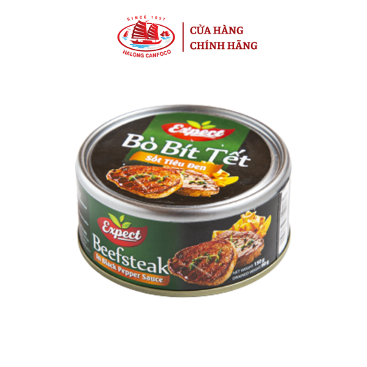 Bò bít tết sốt tiêu đen 150g - Đồ Hộp Hạ Long