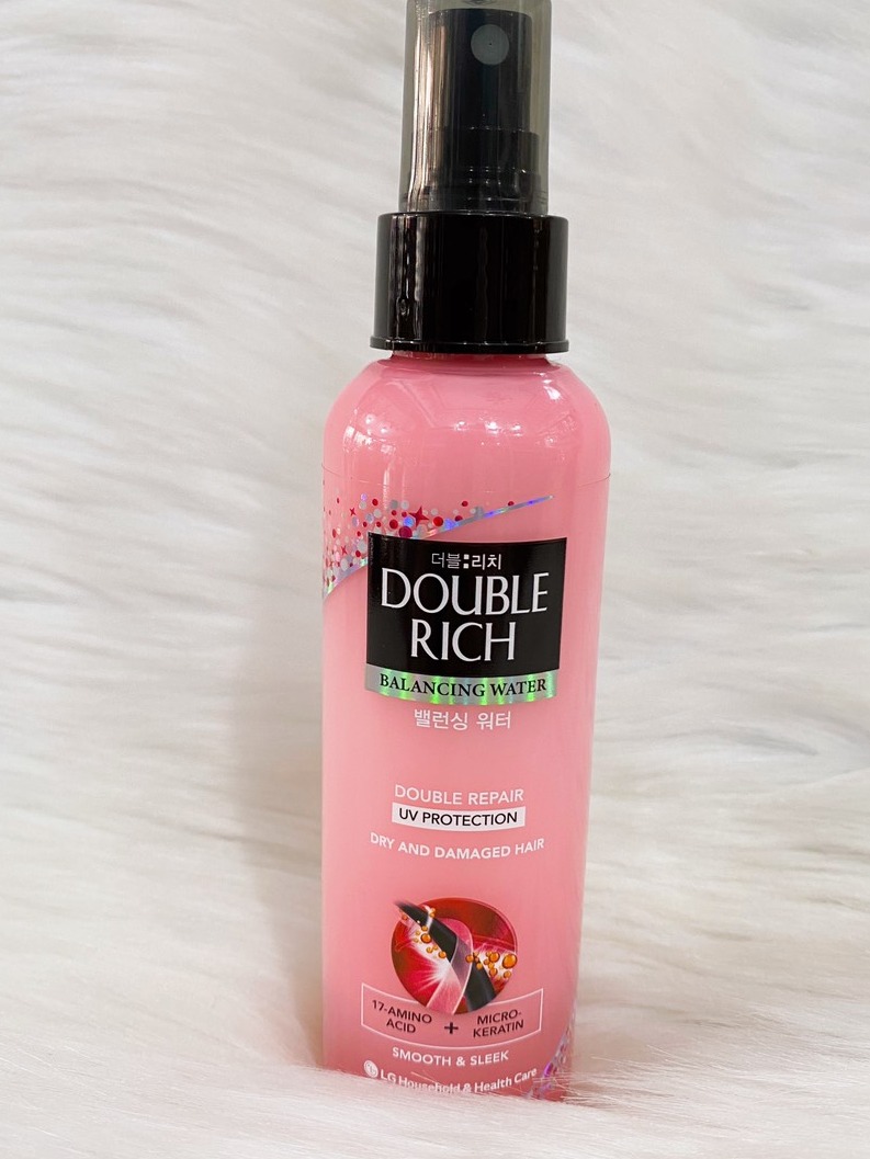 Xịt Phục Hồi Tóc Khô Sơ Hư Tổn Double Rich Cho Nữ Chai 120ml ( Hồng) - nắp đen