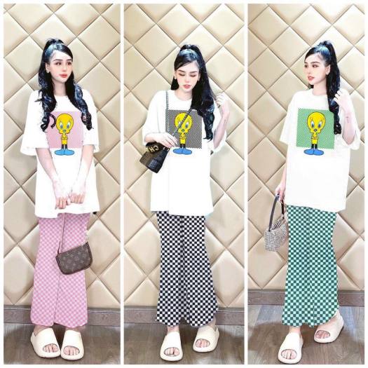 SET BỘ ĐỒ CHẤM TRẮNG ĐEN BÒ SỮA Siêu Hot nhất hiện nay siêu xinh mặc đi chơi hay ở nhà đều đẹp M6886