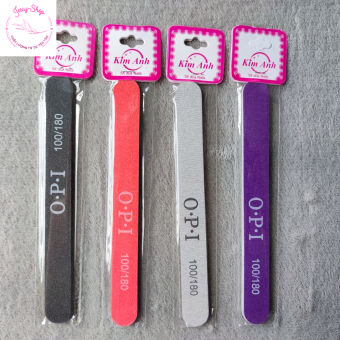 Combo 2 Cây Dũa Móng Giả Dũa Móng Bột OPI 100/180 Nhiều Màu Sắc