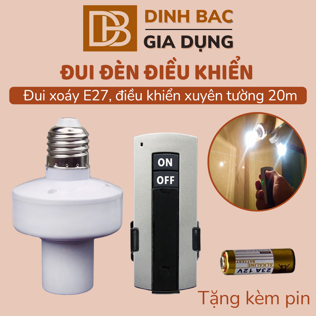 Đui đèn điều khiển từ xa giá rẻ bằng remote thông minh