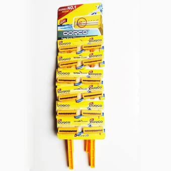 Combo 3 vỉ 36 dao cạo râu Dorco lưỡi kép, bàn cạo râu du lịch