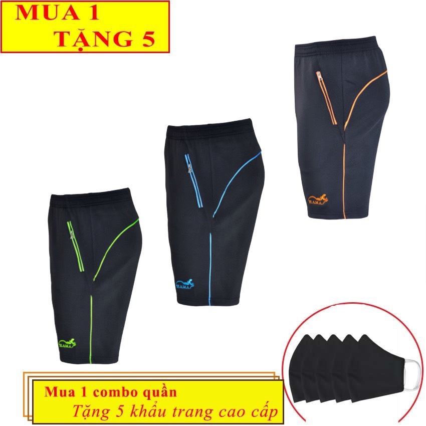 Mua 1 tặng 5 combo 3 quần short 2 túi