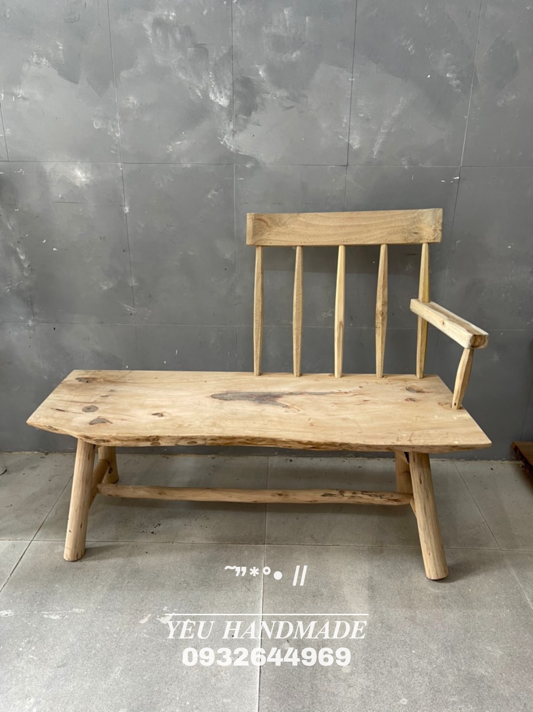 Ghế bench tựa lưng decor (bán tựa)  Cao 40cm - 50cm