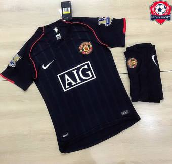 Áo Bóng Đá CLB Manchester United AIG 2008 - Chuẩn Mẫu Thi Đấu - Vải Polyeste Thái Gai Lưới