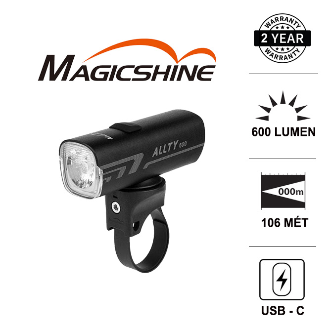 Đèn xe đạp MAGICSHINE ALLTY 600 độ sáng 600 lumen chiếu xa 106m pin tích