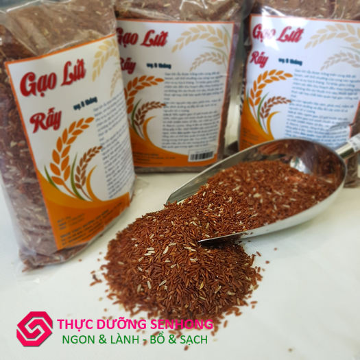 Gạo lứt rẫy vụ 6 tháng (2kg) gạo lứt đỏ siêu sạch, siêu ngon
