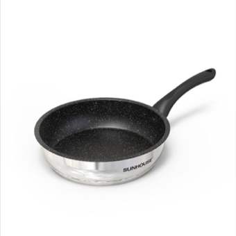 Chảo cạn inox 5 đáy đáy từ vân đá Sunhouse IN20M4