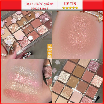 Bảng Phấn Mắt 20 ô Dikalu Cherry Blossoms lên màu siêu đẹp,bảng mắt nội địa trung chính hãng