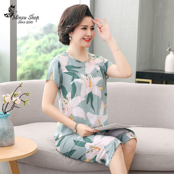 Đồ Bộ Nữ Mặc Nhà Trung Niên Vải Lanh Lạnh - Dáng Áo Ngắn Tay Quần Lửng, Sang Trọng, Lịch Sự - Chất Vải Mềm Mịn - Mặc Nhà, Đi Chợ, Mặc Ngủ Mã G13-G24