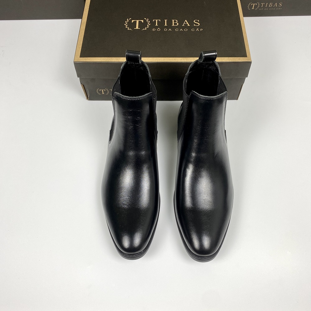 [Hoàn Tiền 15%] Giày Chelsea Boots Classic Da Bò Nguyên Tấm TIBAS tb97 Bảo Hành 12 Tháng