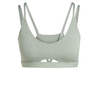 adidas Tập luyện Áo Bra Light Support Luxe Yoga Studio Nữ màu xanh lá HR3038