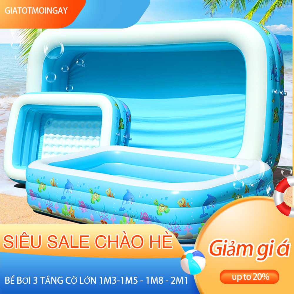 Bể bơi phao bơi cho bé 3 tầng đủ kích cỡ