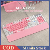 AULA F2088 Pink Mechanical Gaming Keyboard with PBT Keycaps