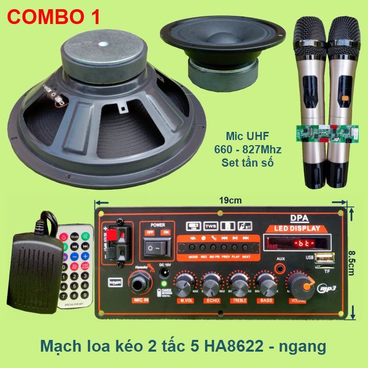 Mạch loa kéo 2 tấc 5 HA8622 ngang