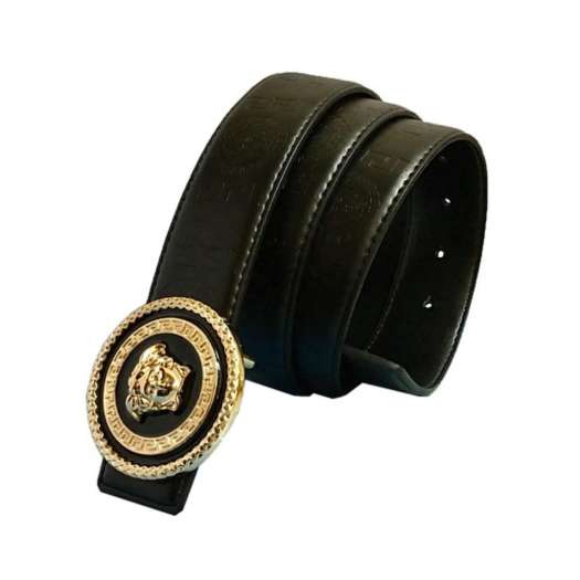 Dây thắt lưng da nam,Dây nịt nam mặt chạm mặt tròn vàng siêu đẹp ( Dây đủ màu - trắng, đen, đỏ ,xanh)