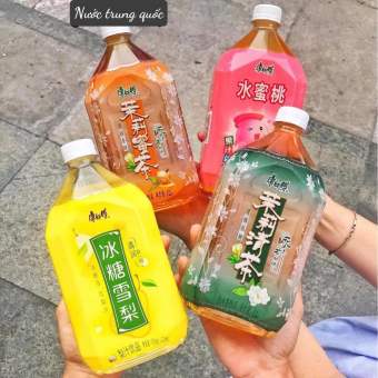 1 chai nước lê   hay trà xanh hoa nhài trưng đường phèn thơm ngon mát lạnh 1 lít