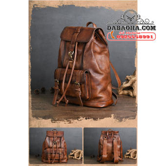 Balo nam da bò cao cấp BHLSJ022 Ba lô dây rút