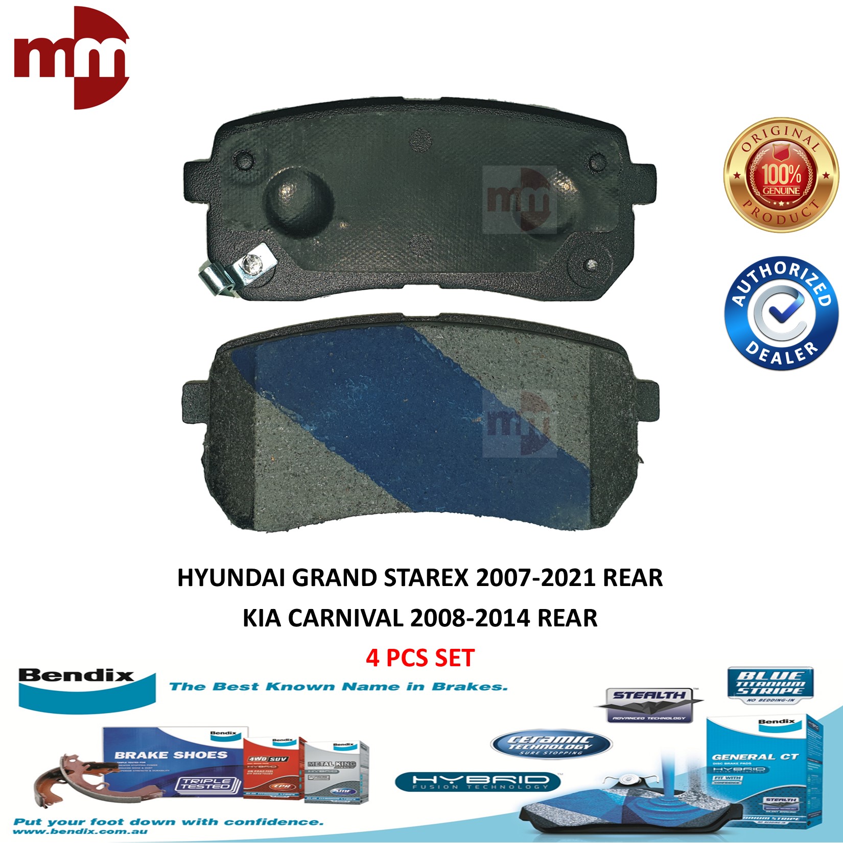 Shop Bendix Brake Pads For Grand Starex Online with Best Discounts