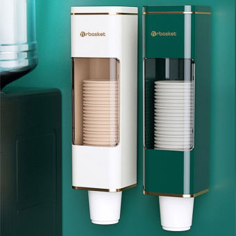 Hộp Đựng Ly Giấy, Cốc Giấy Dùng Một Lần, Kệ Khay Gắn Tường Lưu Trữ Cốc Giấy Có Nắp Chống Bụi Bẩn