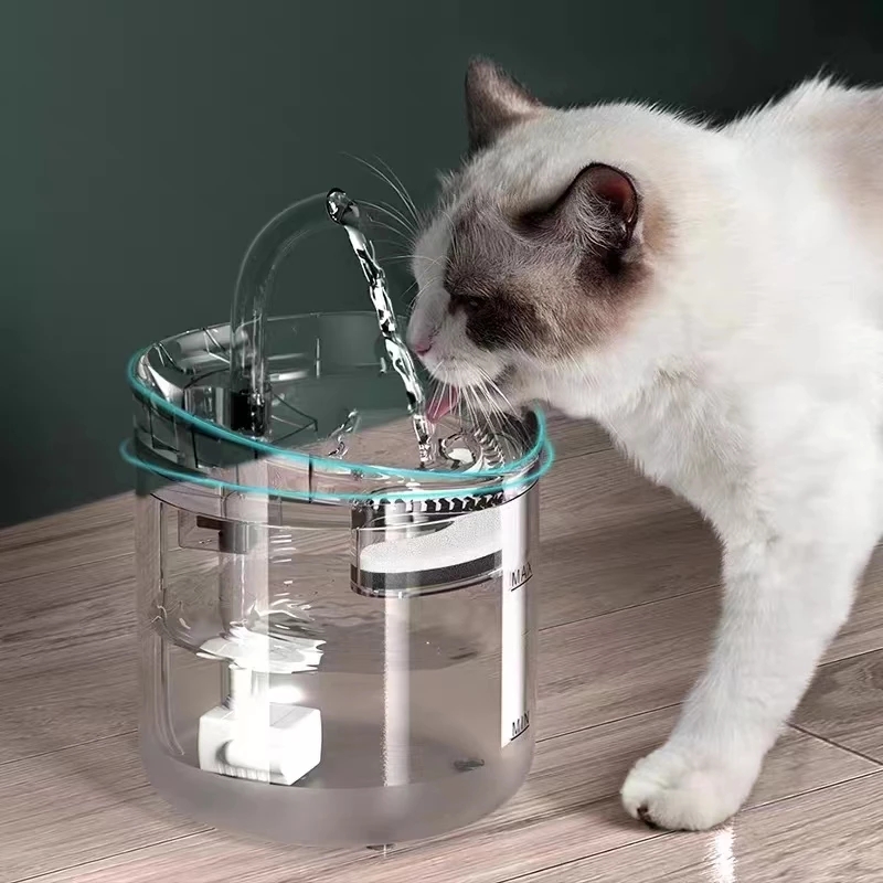 glass cat water fountain