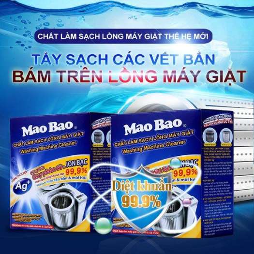 Combo 2 Hộp Bột vệ sinh làm sạch lồng máy giặt Mao Bao Cao Cấp