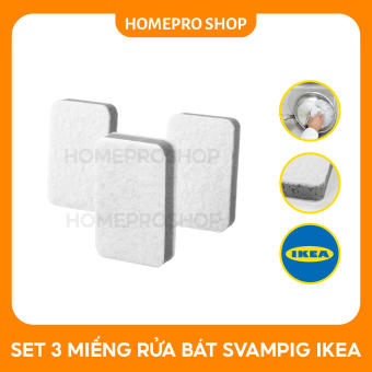 Bộ 3 miếng mút rửa bát, đĩa đa năng SVAMPIG IKEA