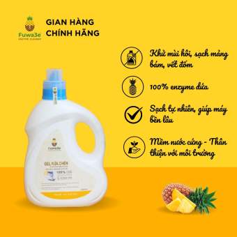 Nước rửa chén cho máy rửa chén bát Fuwa3e hữu cơ sinh học dạng gel 2L