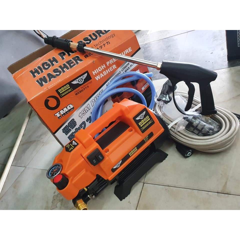 Máy bơm xịt rửa xe chỉnh áp BOSS 3500W tự hút nước