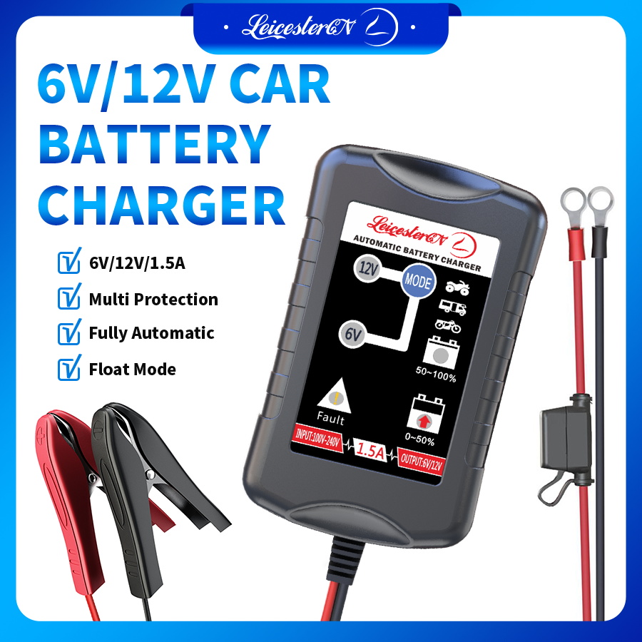 LST Bộ sạc pin nhỏ giọt Bảo trì tự động Bộ sạc nổi thông minh 6V 12V cho Máy cắt cỏ ô tô và xe máy Máy kéo SLA ATV AGM GEL Ắc quy axit chì