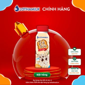 Trà sữa trân châu thanh trùng Lothamilk chai 250ml