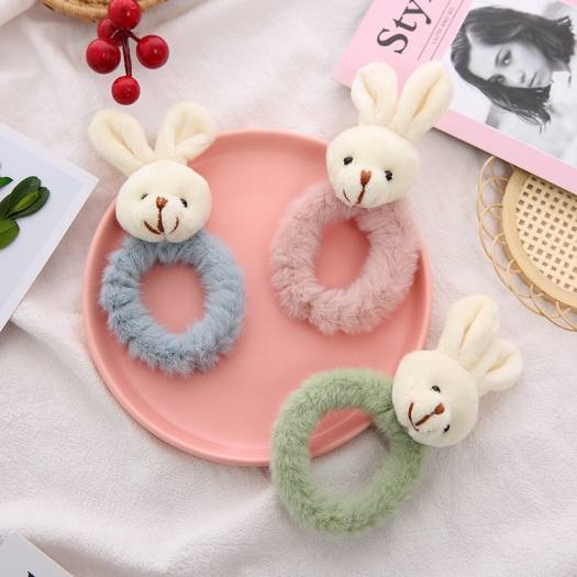 Dây Buộc Tóc Hình Thú 3D Cho Nữ - Dây Cột Tóc Hình Gấu , Thỏ (1 Chiếc)