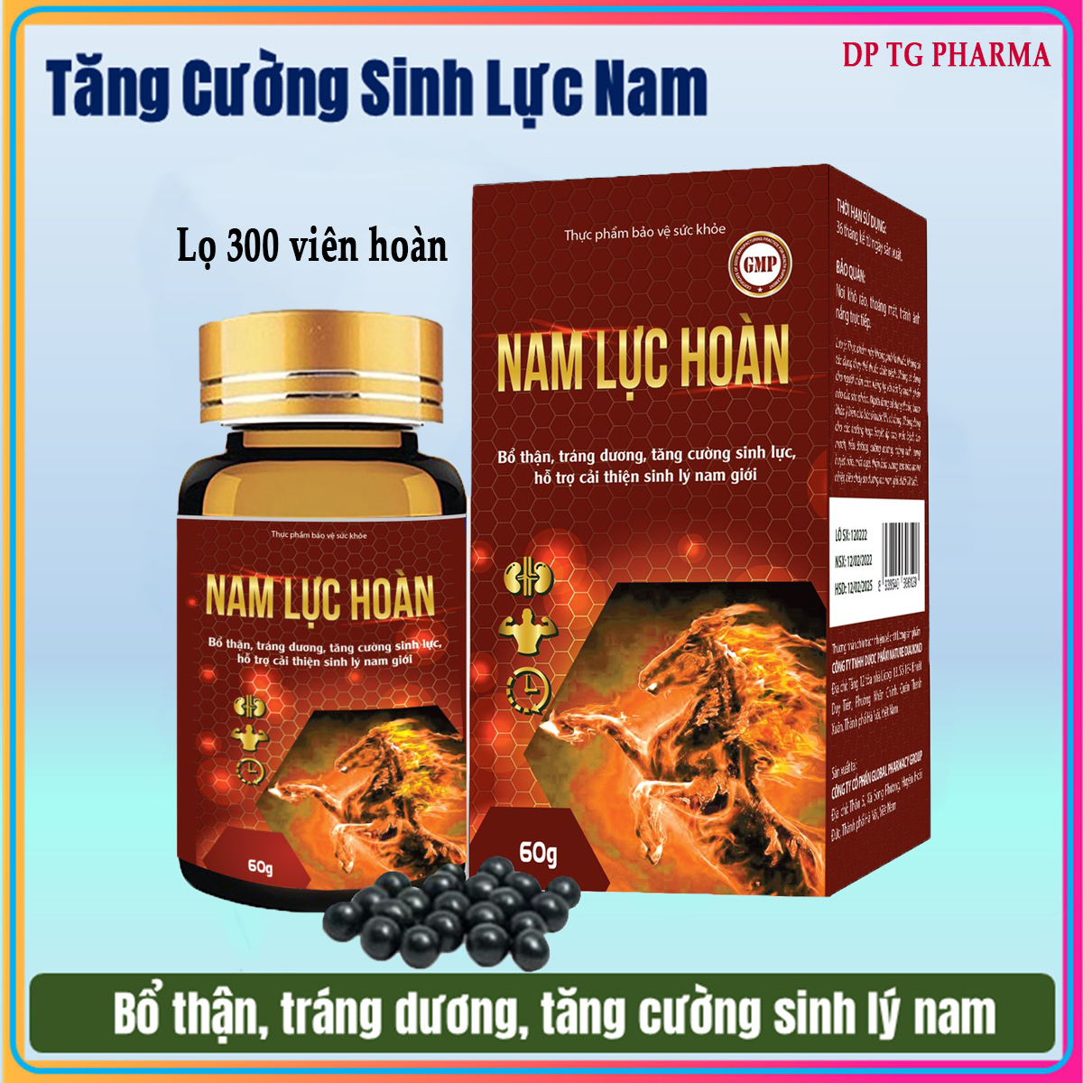 300 Viên, Viên uống Tăng cường sinh lý nam giới NLH chống xuất tinh sớm kéo dài thời gian quan hệ bổ thận tráng dương sinh lực thời trai trẻ