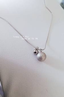 Dây chuyền titan dây mì mặt bi phun cát